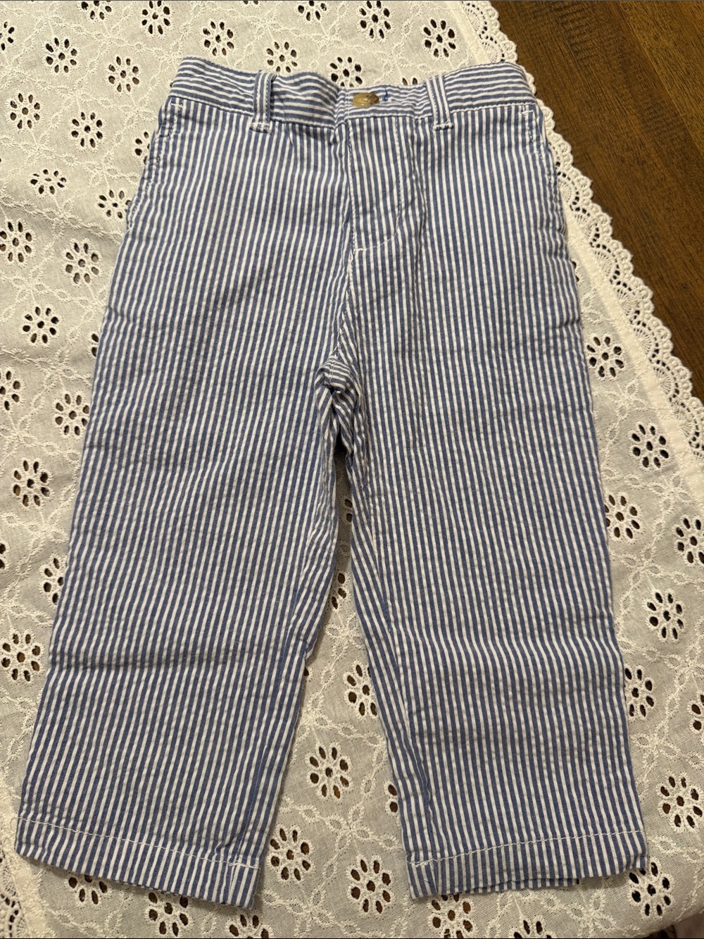 Ralph Lauren Striped Blue & White Kids Pants 18 months